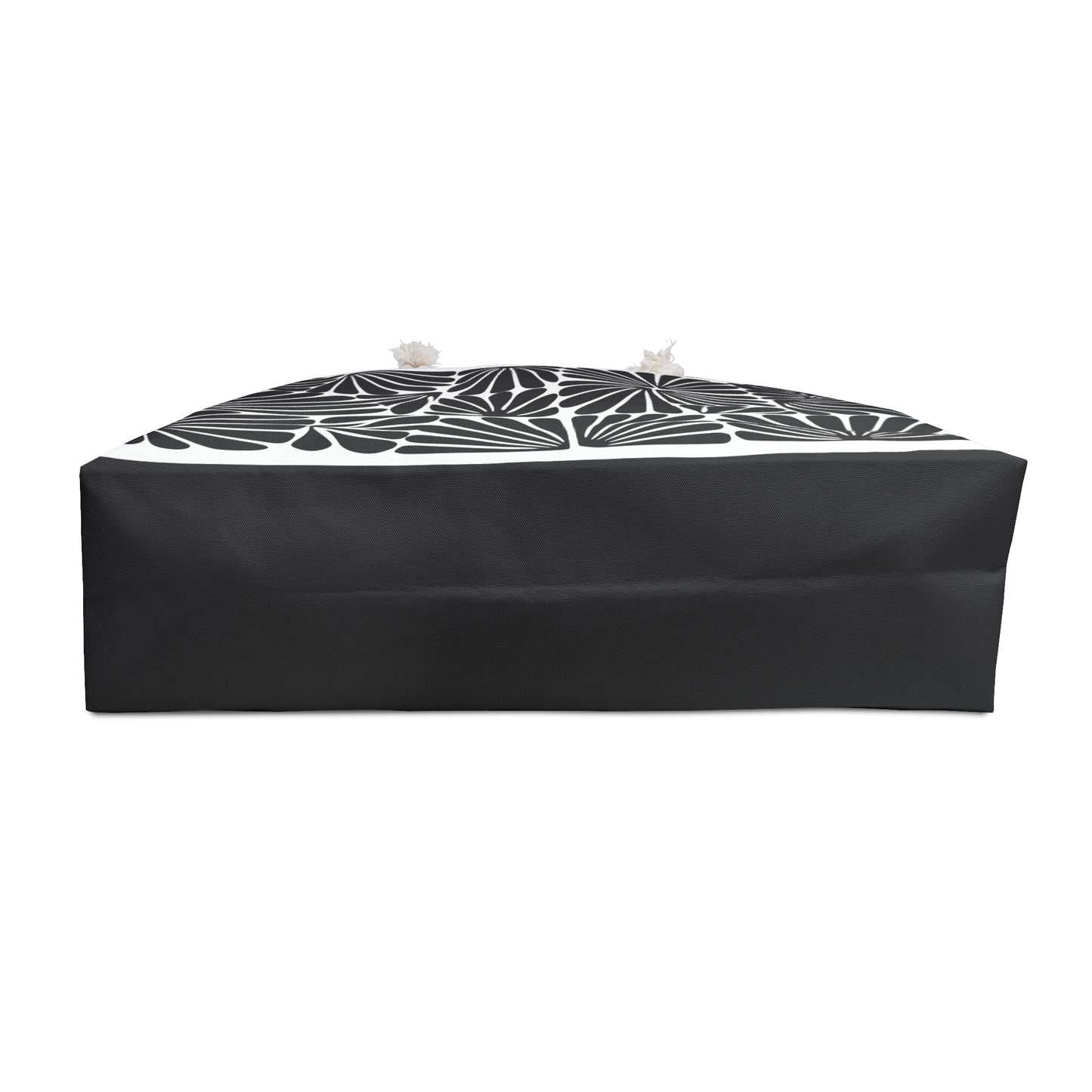 Matisse Style Modern Floral Weekender Bag | Black & Off-White Oversized Beach Bag