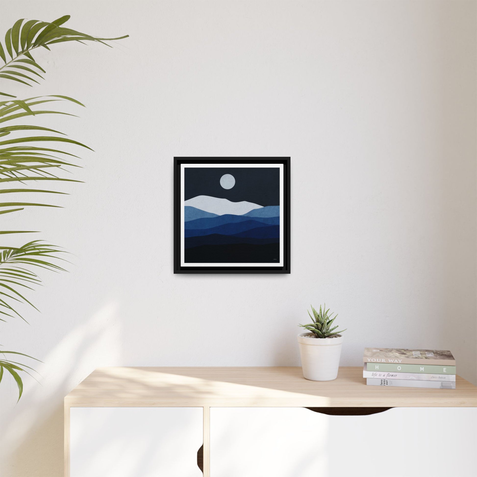 Framed Canvas Art, Serene Mountain Landscape, Modern Home Decor, Nature Wall Art, Gift for Nature Lovers, Interior Design - LOLA VEGAS ART