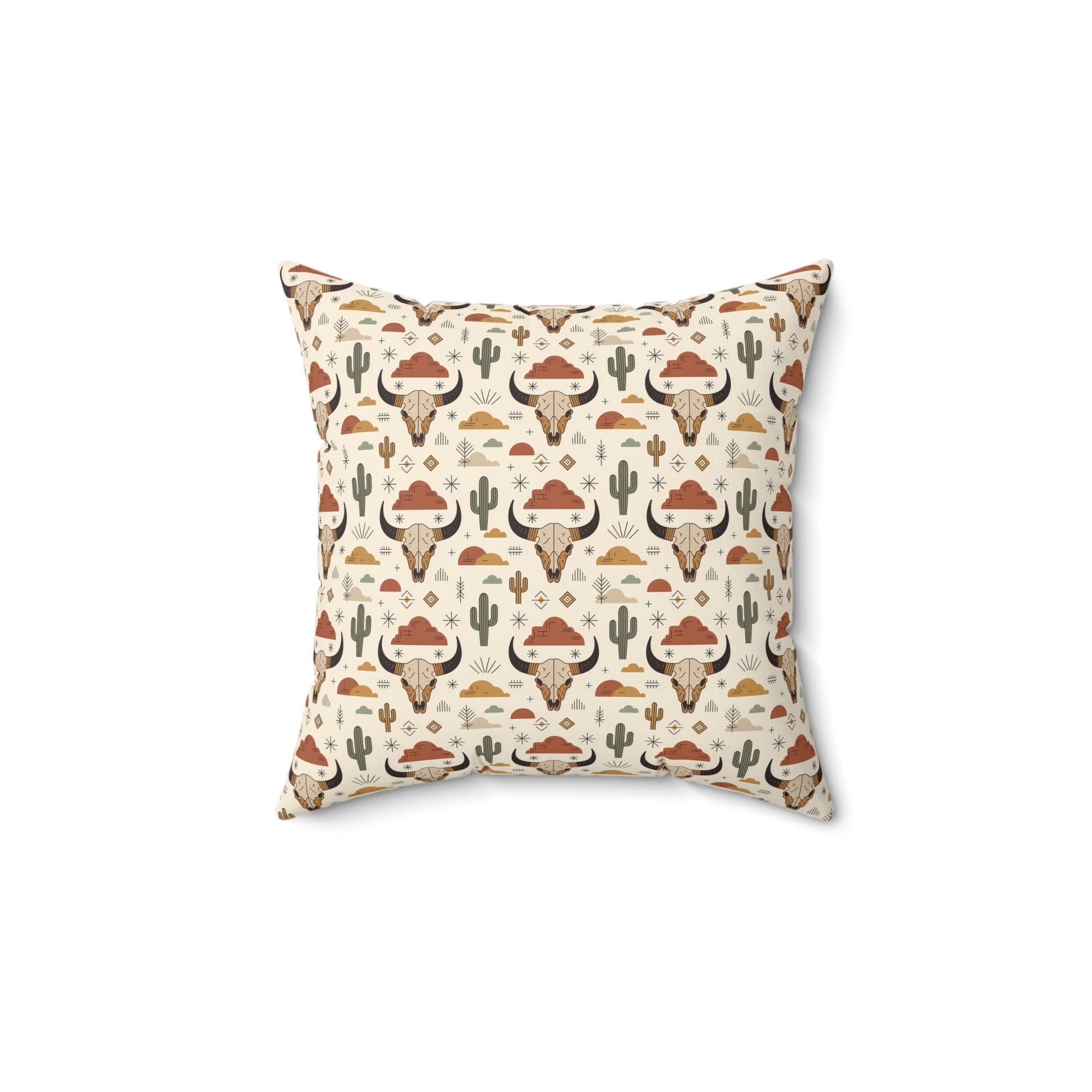 Desert Adventure Pillow - Cozy Square Cushion with Cactus, Perfect for Home Decor, Unique Gift for Nature Lovers, Southwest Style - LOLA VEGAS ART
