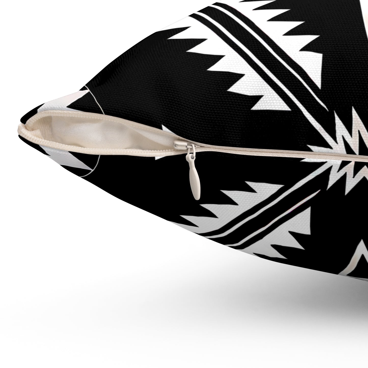 Black and White Bohemian Decorative Pillow, Tribal Pattern Accent Cushion, Modern Home Decor, Cozy Living Room Accessory, Unique Gift Idea