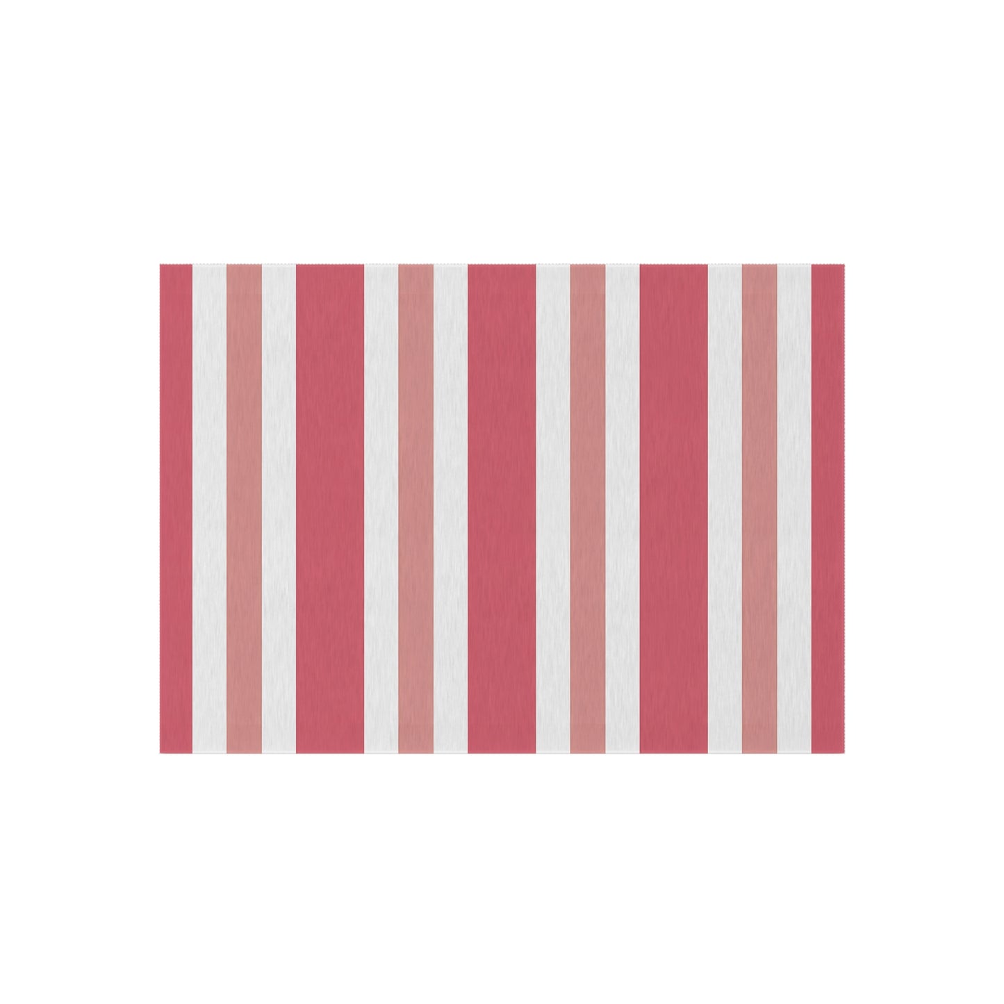 Light Pink Medium Pink White Striped Outdoor/Indoor Rug | Patio Mat