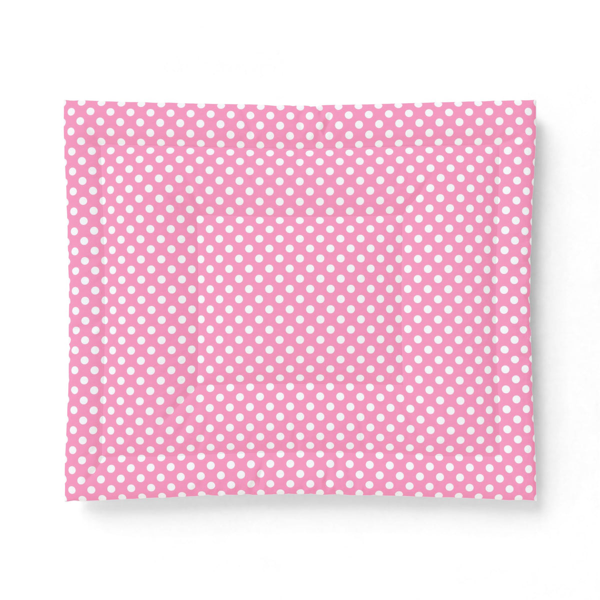 Pink White Polka Dot Cotton Comforter | White Dot Bedding, Kids Room Throw