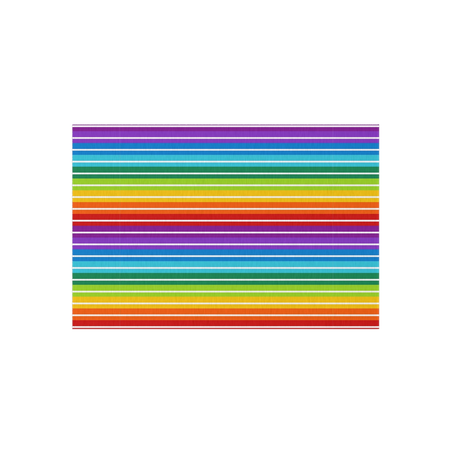 Rainbow Gay Pride Stripes Outdoor/Indoor Rug | Colorful Patio Mat