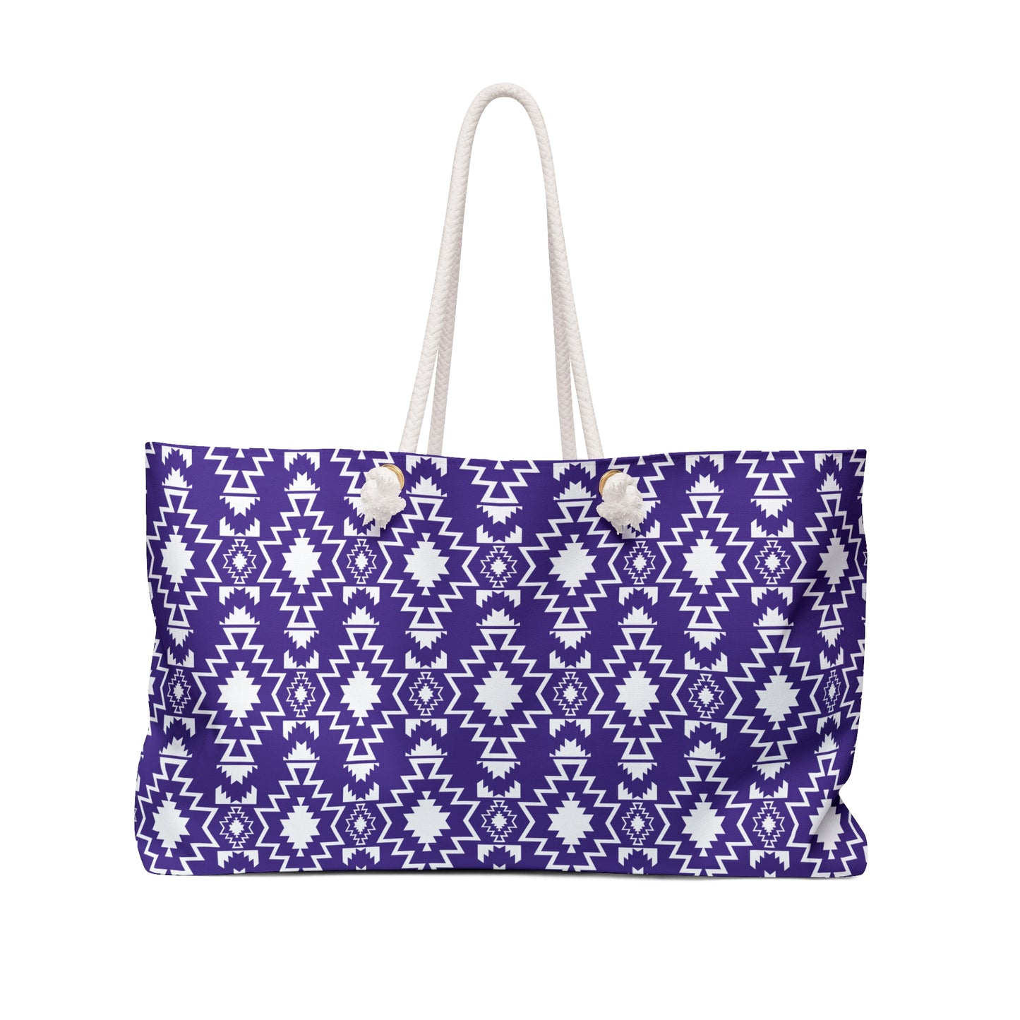 Vibrant Purple Tribal Weekender Bag, Bohemian Travel Tote, Stylish Beach Bag, Large Gym Bag, Weekend Getaway Handbag, Unique Gift Idea