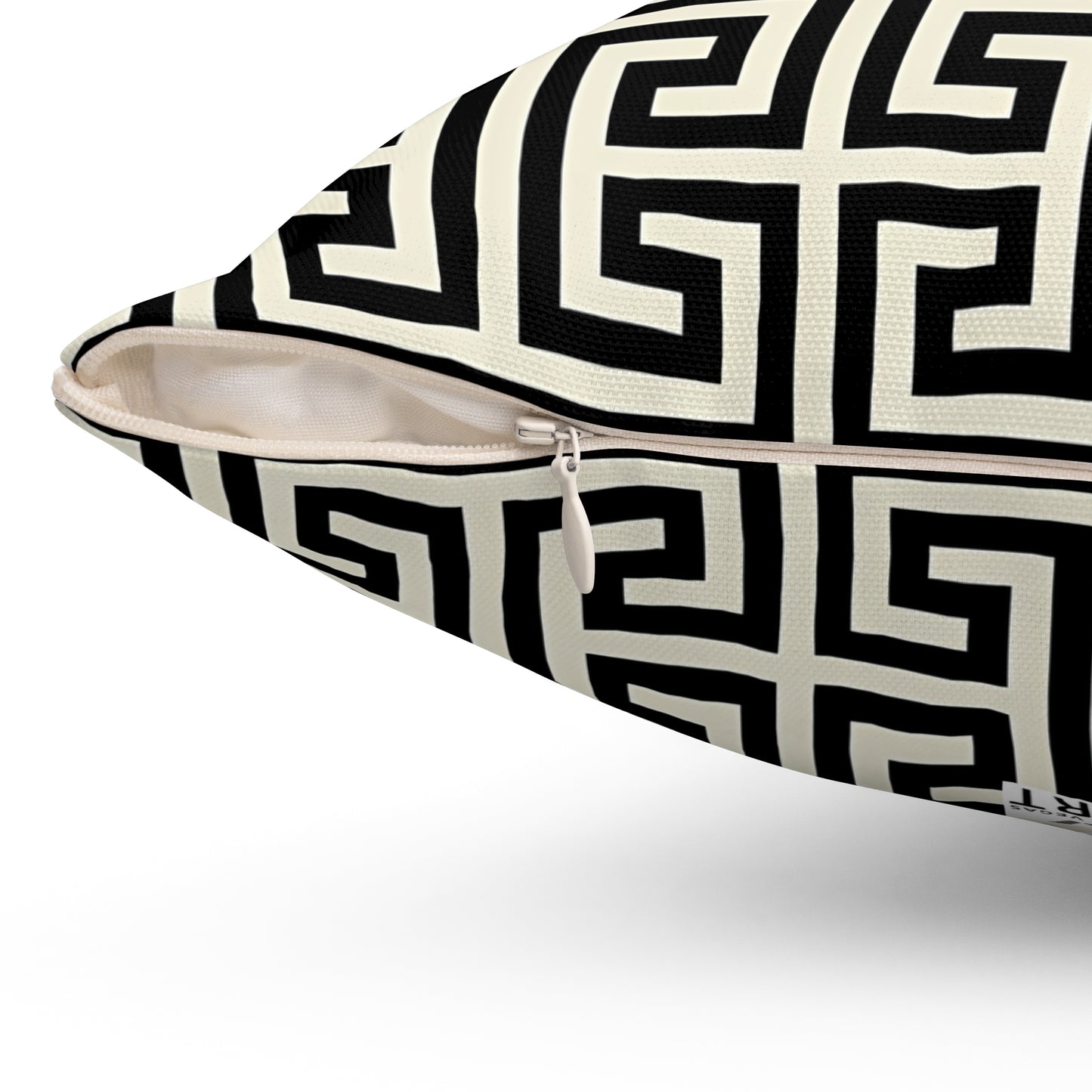 Greek Key Pattern Pillow | Geometric Black White Throw Pillow, Modern Home Decor
