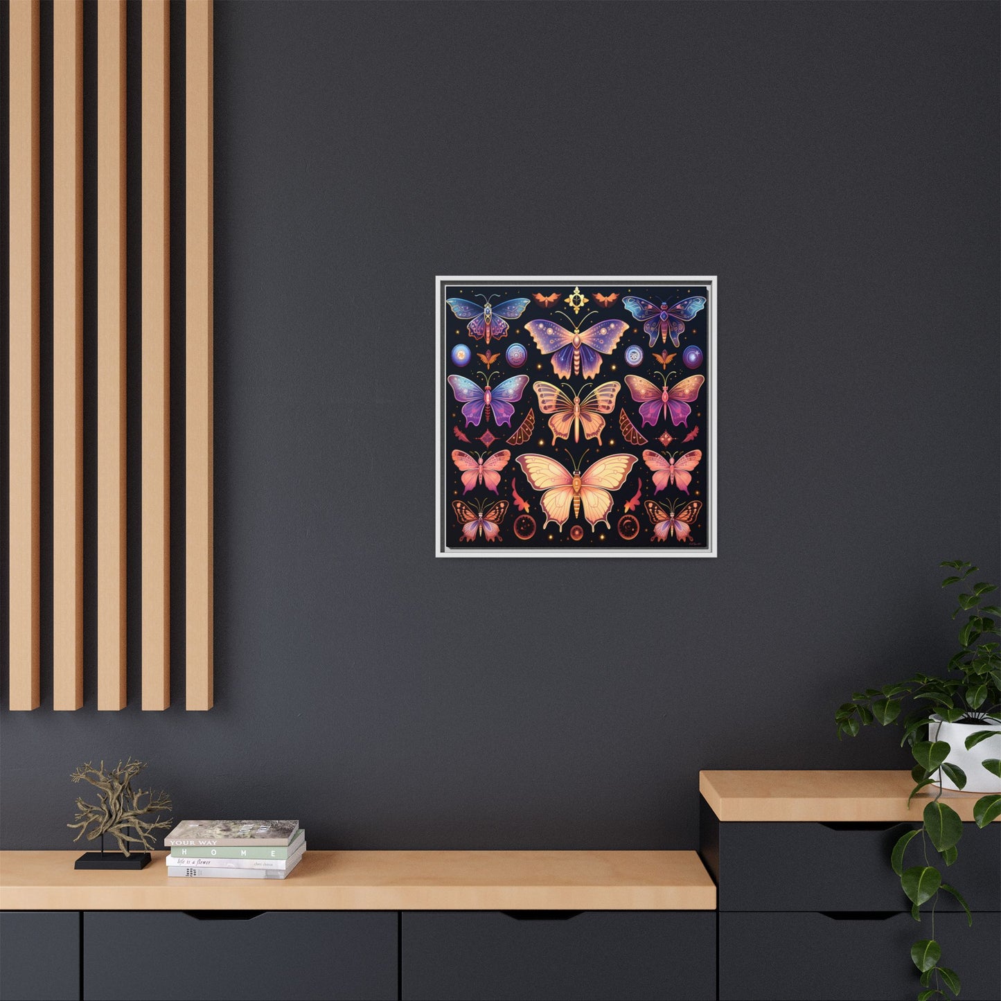 Colorful Butterfly Art Print, Framed Wall Decor, Butterfly Lover Gift, Nature Wall Art, Feminine Home Decor, Unique Birthday Gift - LOLA VEGAS ART
