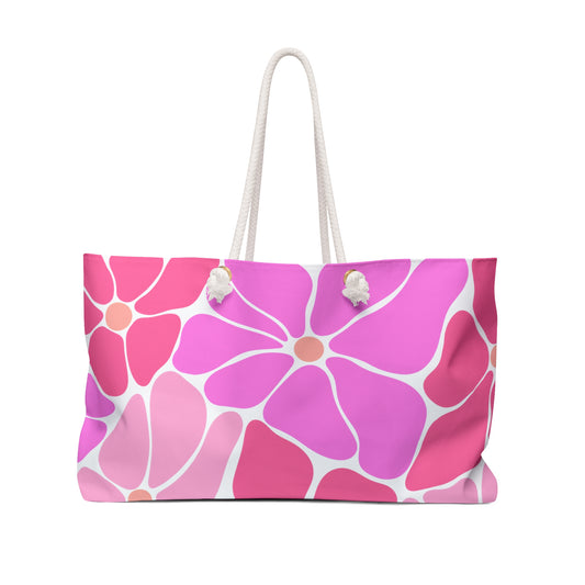 Vibrant Floral Weekender Bag - Perfect for Travel, Beach Days, Gym, Shopping, Overnight Stays, Gifts - LOLA VEGAS ART
