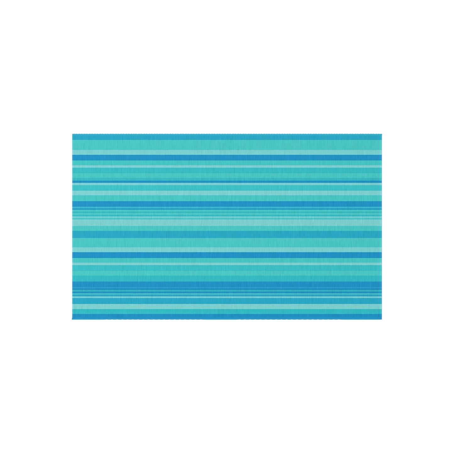 Blue Striped Beach Stripe Outdoor Rug | Patio Mat
