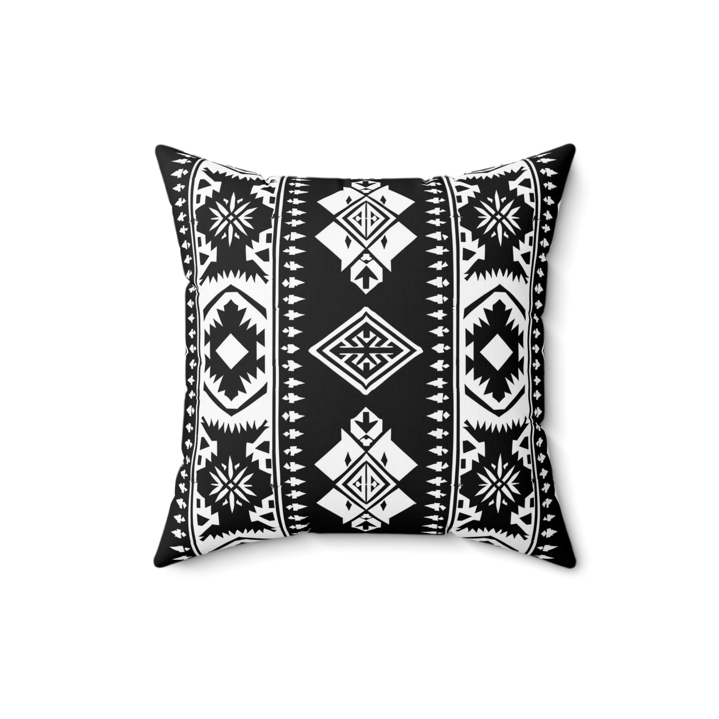 Bohemian Tribal Square Pillow, Cozy Home Decor, Ethnic Cushion, Boho Living Room Accent, Gift for Her, Modern Textile