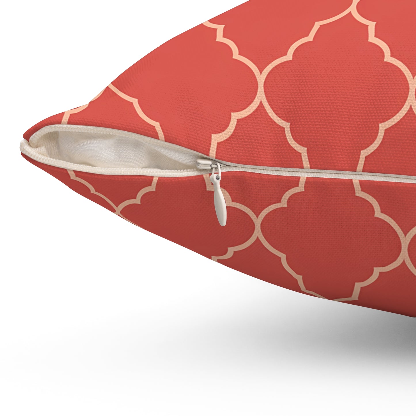 Boho Chic Spun Polyester Square Pillow, Cozy Home Decor, Accent Cushion, Modern Throw Pillow, Gift for Housewarming, Moroccan Quatrefoil - LOLA VEGAS ART