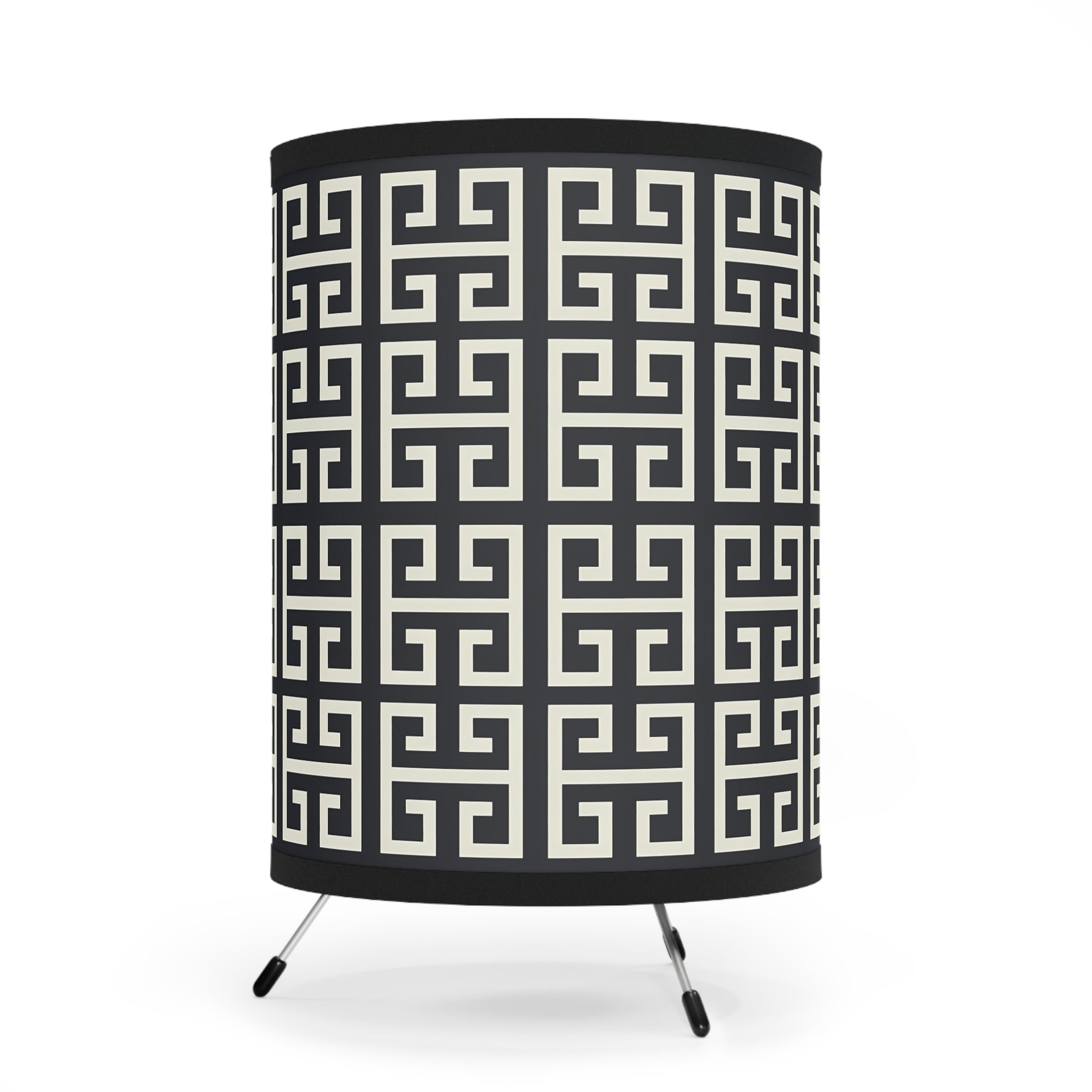 Stylish Tripod Lamp with Geometric Shade - Modern Lighting for Home Decor, Boho Living Room, Gift Ideas, Bedroom Accent - LOLA VEGAS ART