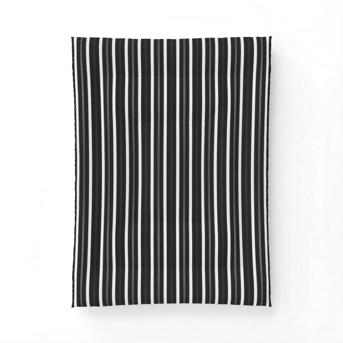 Black and White Striped Cotton Comforter | Modern Minimal Bedding