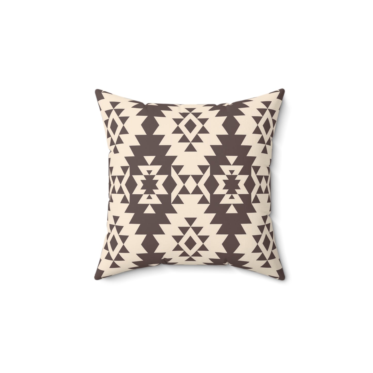 Bohemian Brown Patterned Pillow, Unique Home Decor, Cozy Throw Pillow, Boho Chic Cushion, Tribal Design Accent Cushion, Southwestern Decor