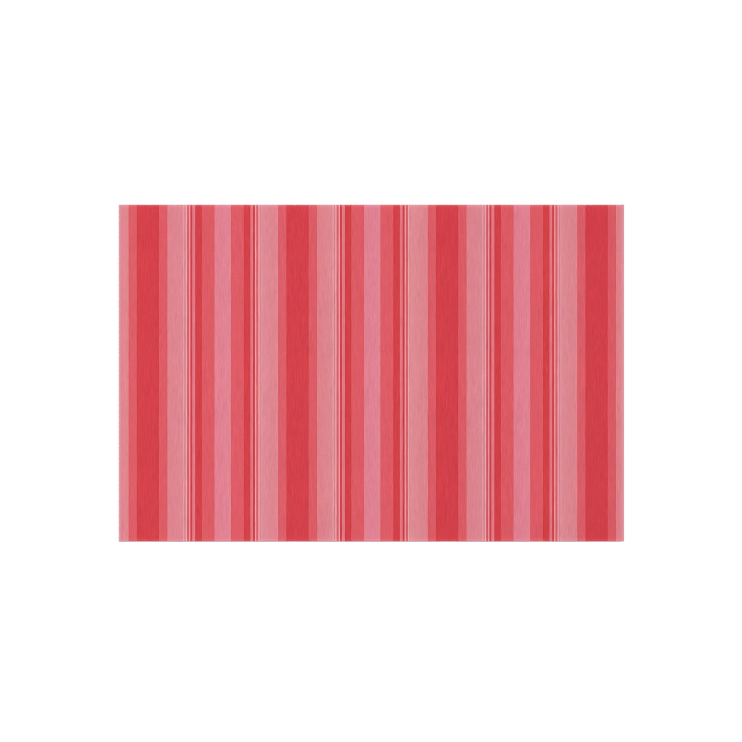 Coral Pink Stripe Pattern Outdoor/Indoor Rug | Patio Mat, Waterproof Porch Runner