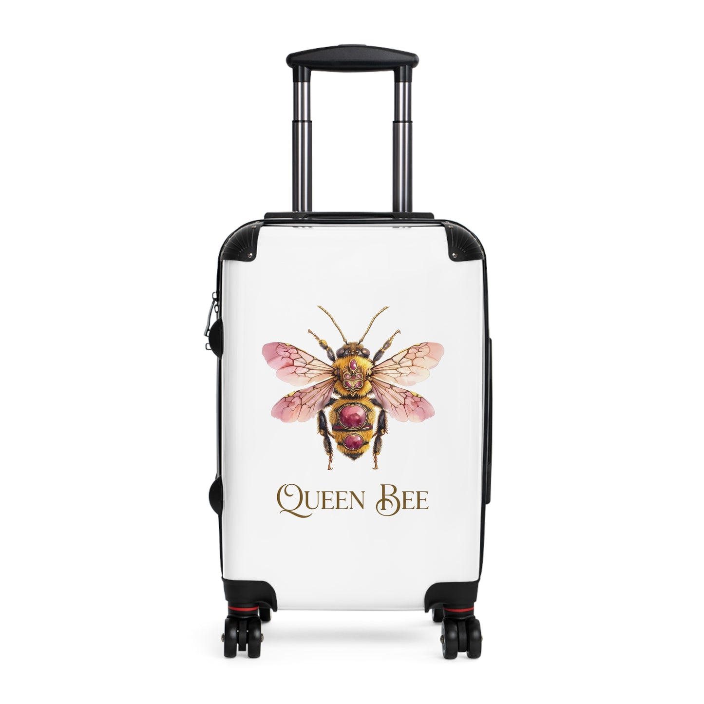 Queen Bee watercolor bee suitcase | luggage with floral bee artwork