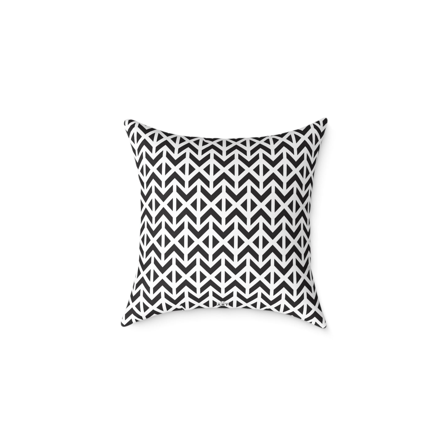 Geometric Chevron Pattern Square Pillow | Black White Modern Throw Pillow