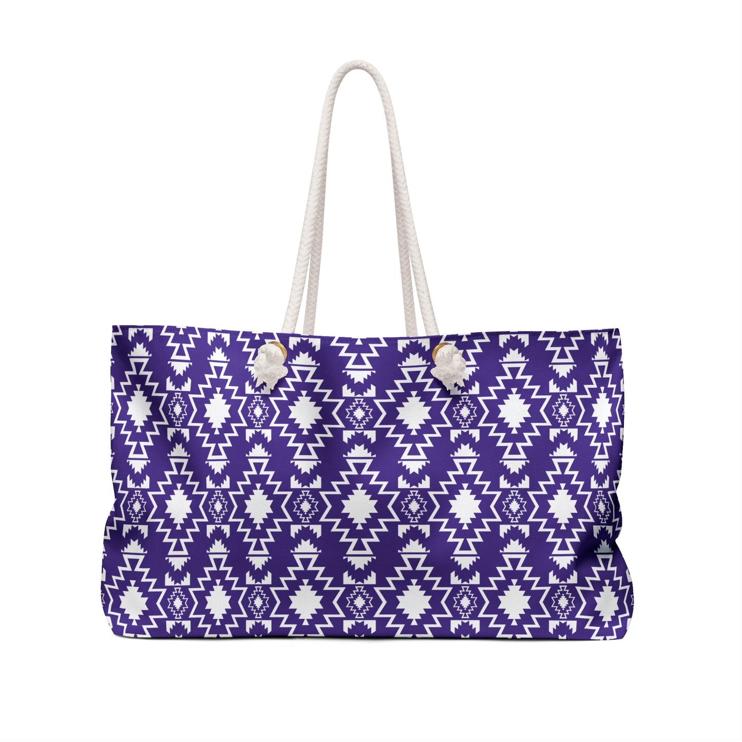 Vibrant Purple Tribal Weekender Bag, Bohemian Travel Tote, Stylish Beach Bag, Large Gym Bag, Weekend Getaway Handbag, Unique Gift Idea