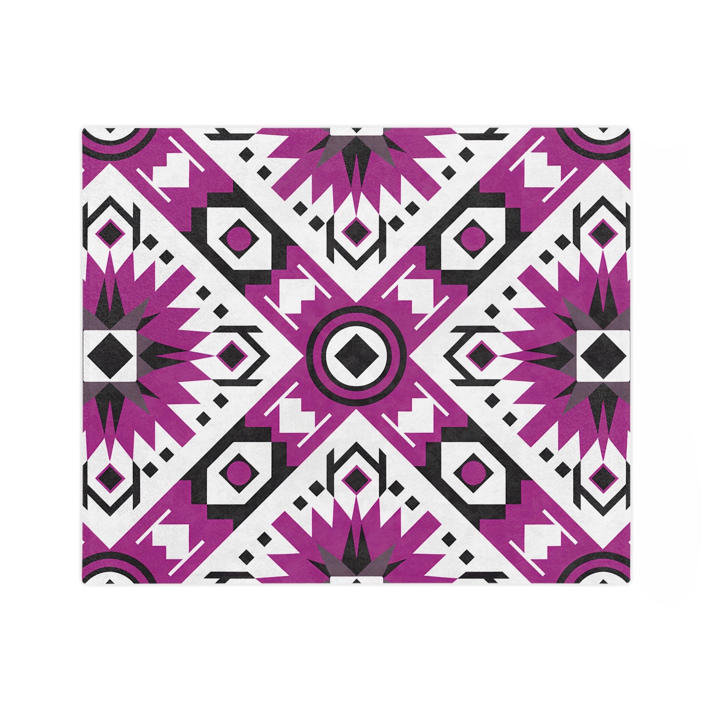 Boho Chic Velveteen Microfiber Blanket - Cozy Home Decor, Gift for Her, Tribal Pattern, Indoor/Outdoor Throws, Birthday, Housewarming - LOLA VEGAS ART