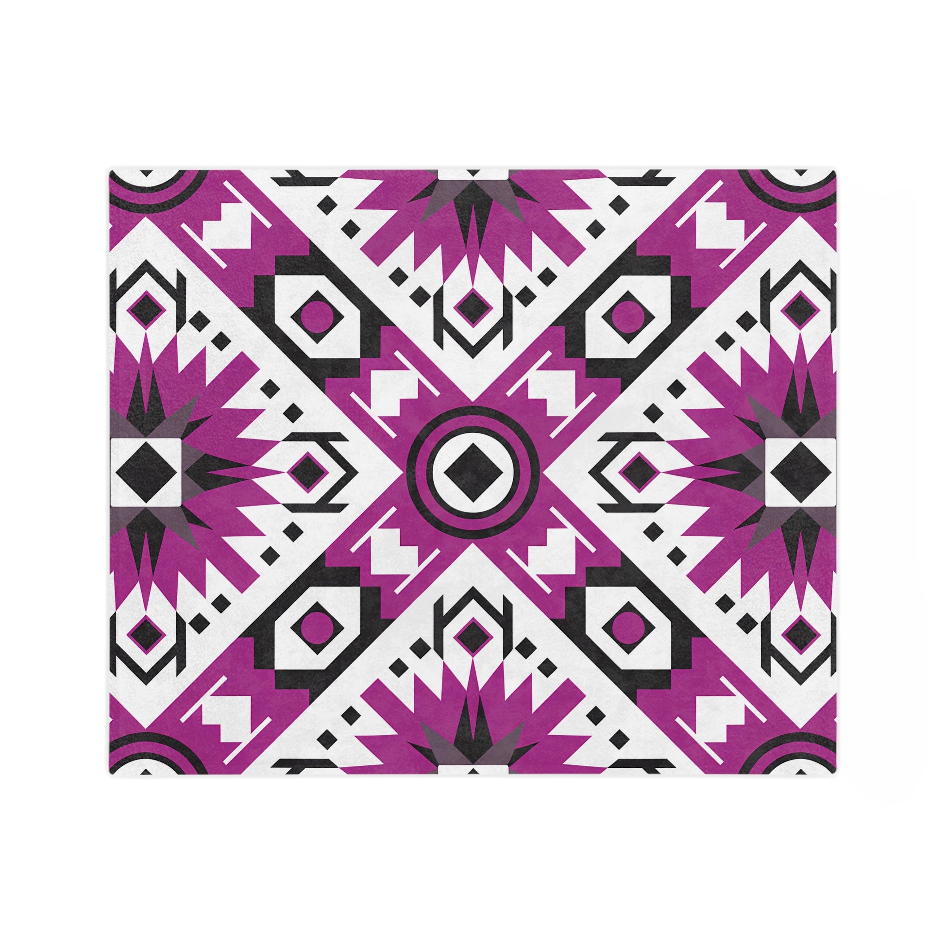 Boho Chic Velveteen Microfiber Blanket - Cozy Home Decor, Gift for Her, Tribal Pattern, Indoor/Outdoor Throws, Birthday, Housewarming - LOLA VEGAS ART