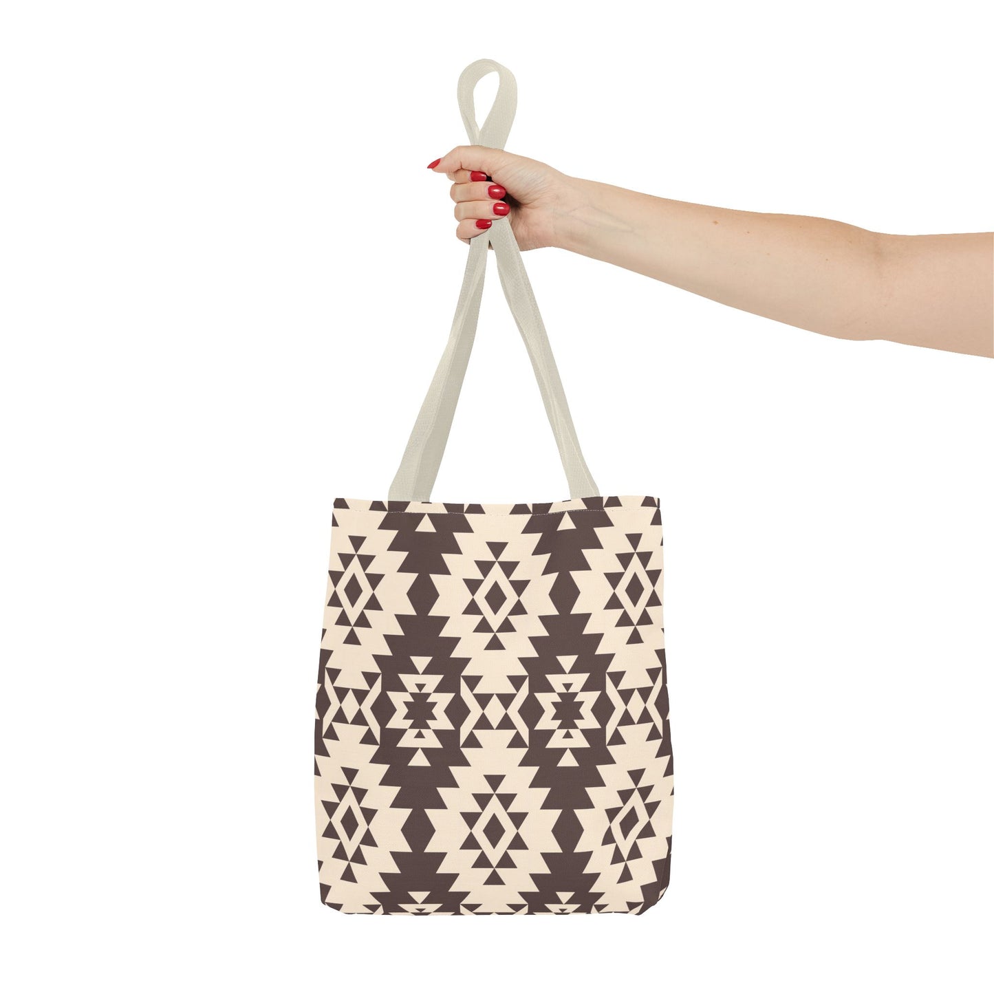 Chic Brown Geometric Tote Bag, Ethnic Pattern Bag, Eco-Friendly Shopping Bag, Boho Style Carryall, Trendy Gift , Southwestern Pattern Bag