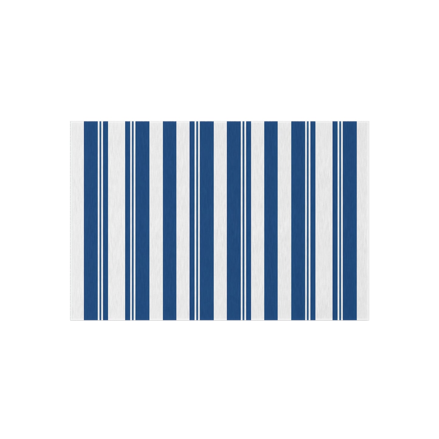 Navy Blue Stripe Outdoor/Indoor Rug | Patio Deck Mat