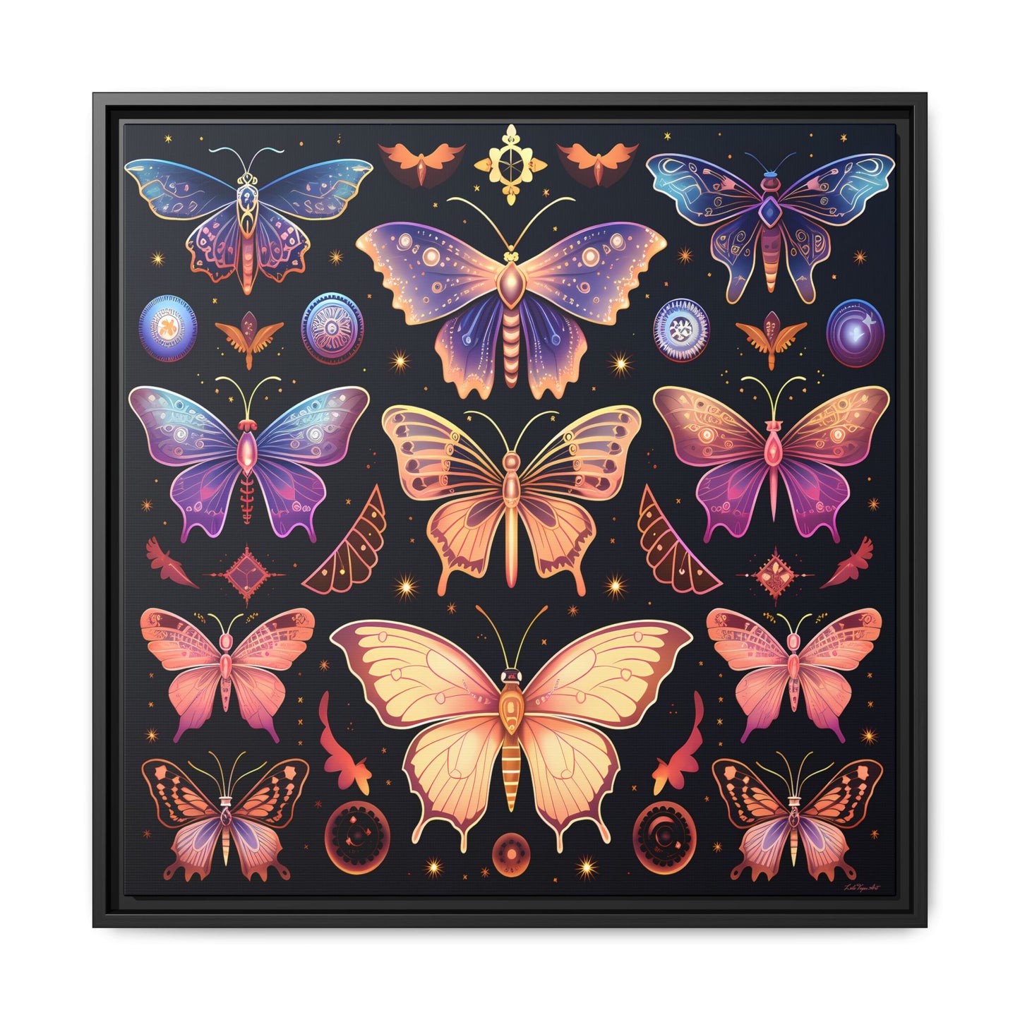 Colorful Butterfly Art Print, Framed Wall Decor, Butterfly Lover Gift, Nature Wall Art, Feminine Home Decor, Unique Birthday Gift - LOLA VEGAS ART