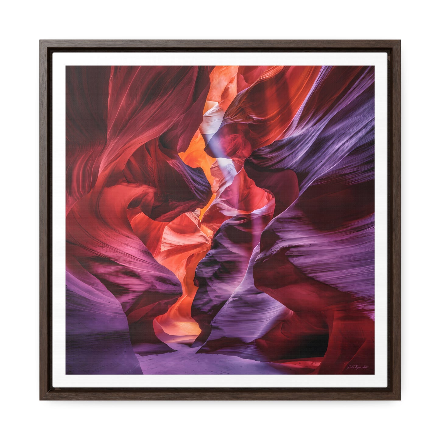 Antelope Canyon Square Frame Canvas, Southwest Navajo Wall Art, Arizona Desert Photography Decor, Gallery Canvas Wraps, Home Office Decor,