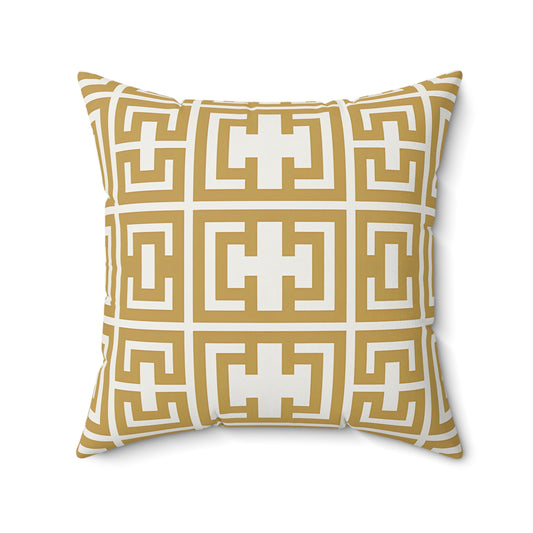 Tan and White Chic Geometric Throw Pillow | Decorative Cushions, Modern Home Decor, Accent Pillow, Stylish Living Room, Gift Idea