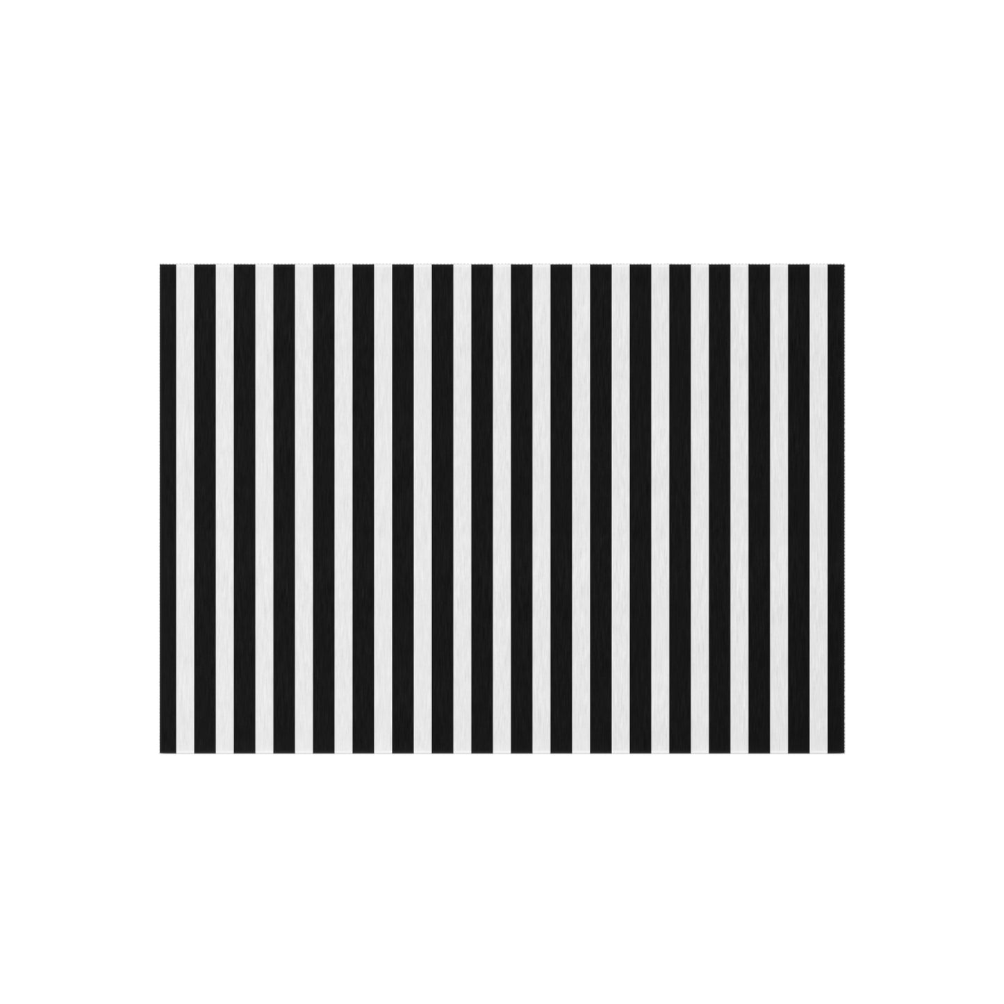 Black and White Stripe Indoor/Outdoor Rug | Patio Mat, Modern Chevron-Free Design