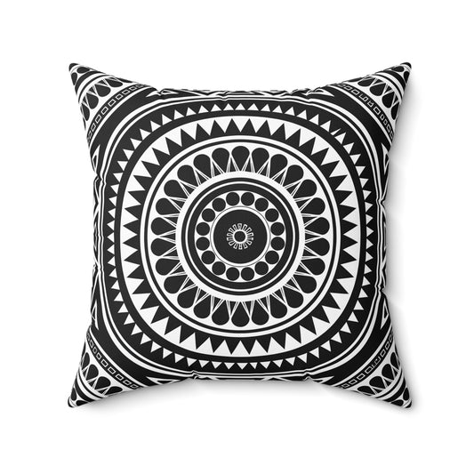 Bohemian Mandala Pillow | Modern Home Decor, Throw Pillow, Gift for Her, Cozy Living Room, Black and White Cushion