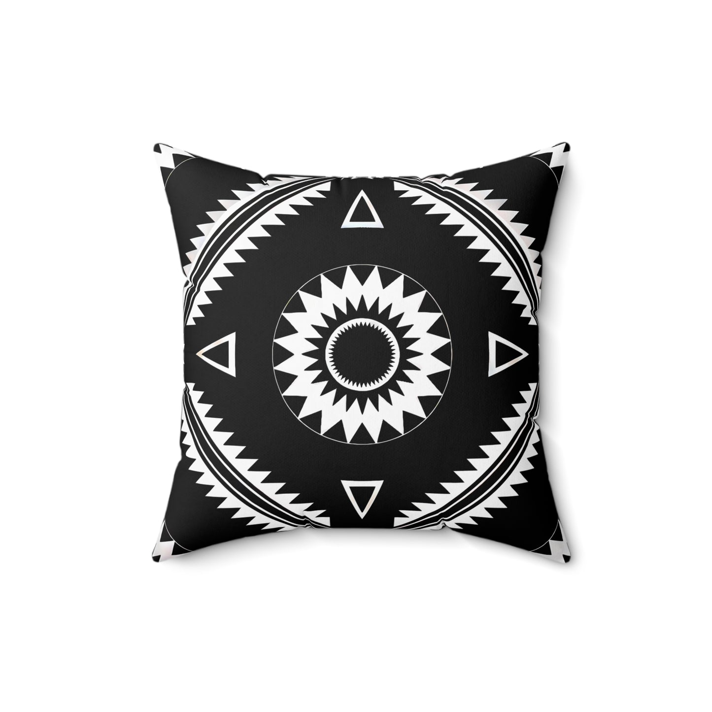 Black and White Bohemian Decorative Pillow, Tribal Pattern Accent Cushion, Modern Home Decor, Cozy Living Room Accessory, Unique Gift Idea