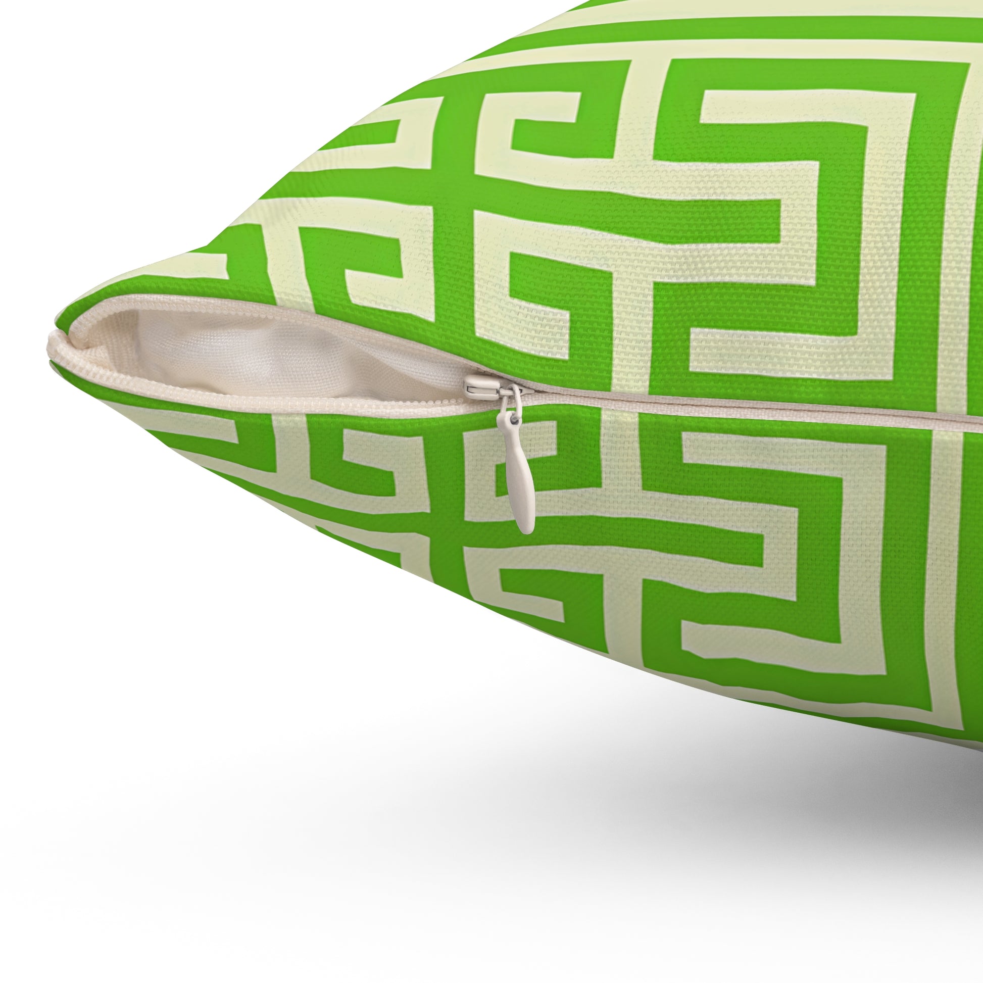 Geometric Green Throw Pillow, Modern Home Decor, Sofa Cushion, Accent Pillow, Gift for Housewarming, Stylish Decorative Pillow - LOLA VEGAS ART