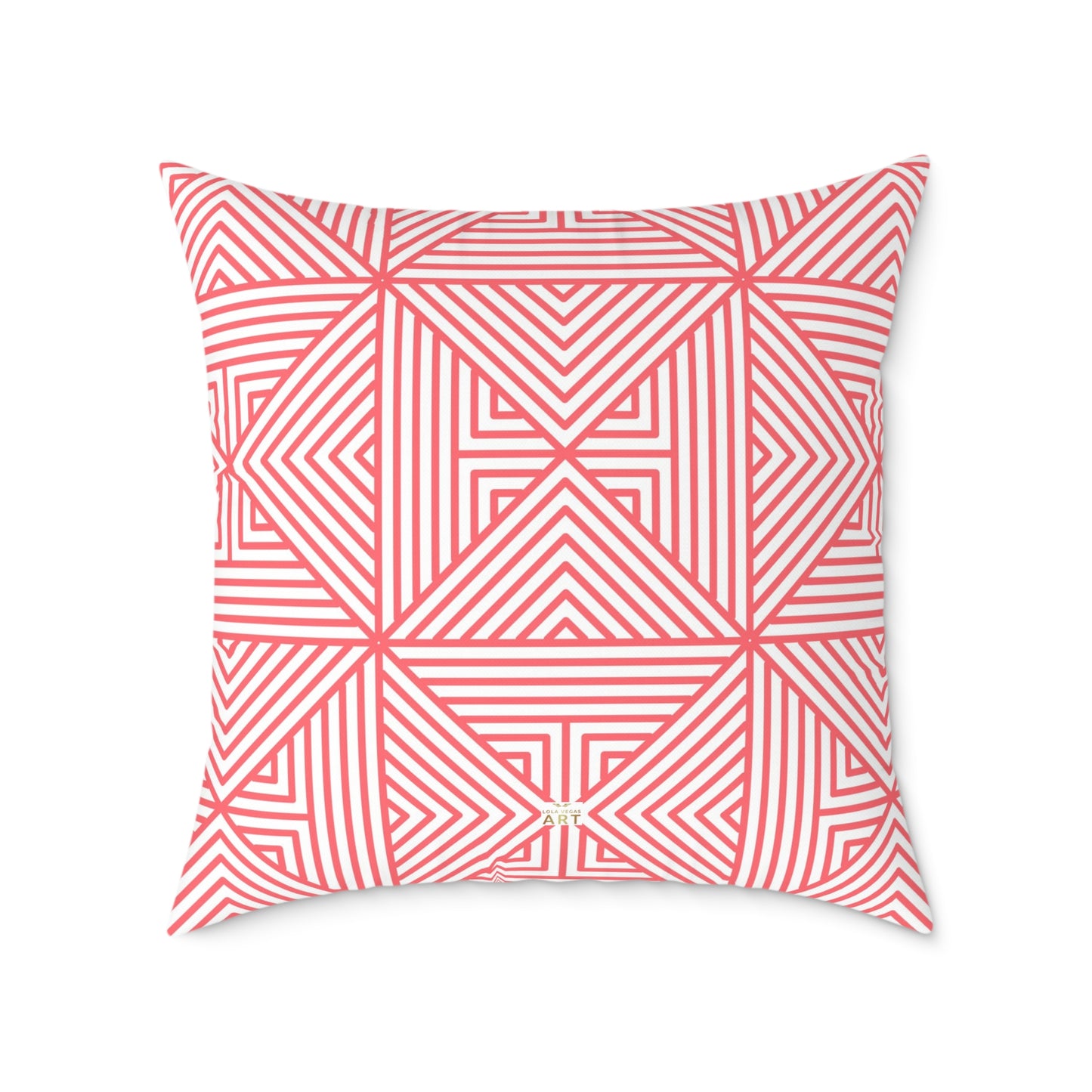 Geometric Coral Maze Pattern Pillow | Square Throw Pillow, Modern Home Decor, Accent Cushion, Stylish Gift, Couch Pillow, Boho Pillow