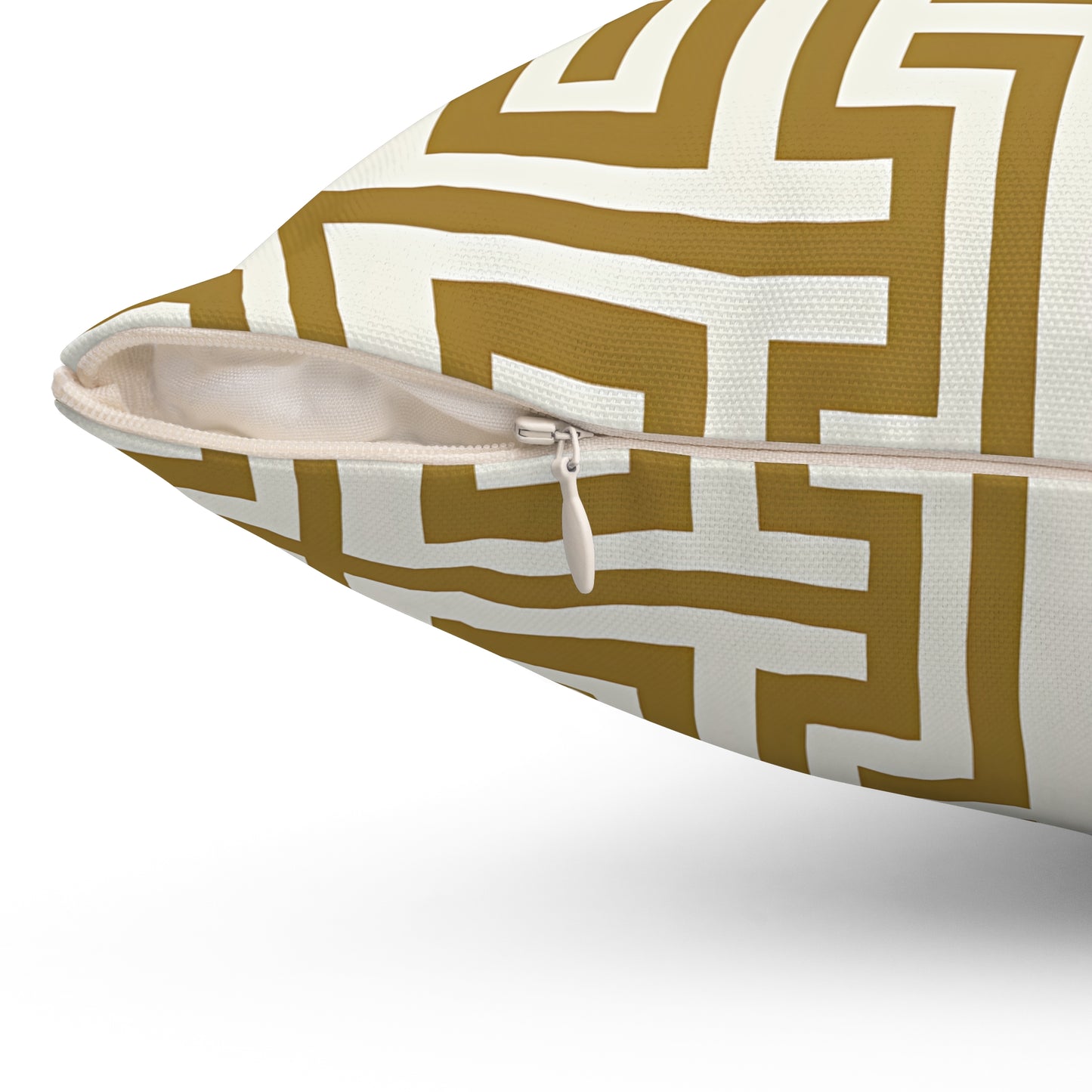 Tan & Off-White Chic Geometric Throw Pillow for Modern Decor, Couch Cushion, Boho Home Accent, Unique Gift Idea