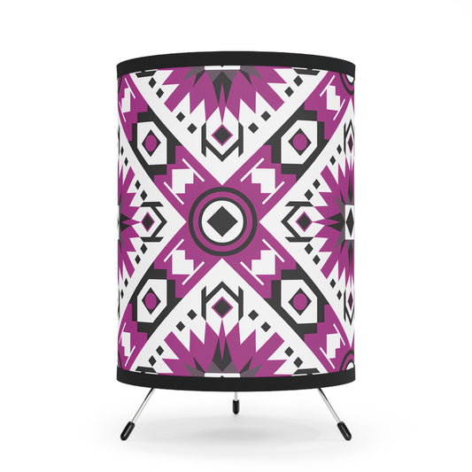 Bohemian Tripod Lamp - High-Res printed shade, Unique Home Decor, Stylish Lighting, Perfect for Living Room, Bedroom or Office, Gift Idea - LOLA VEGAS ART