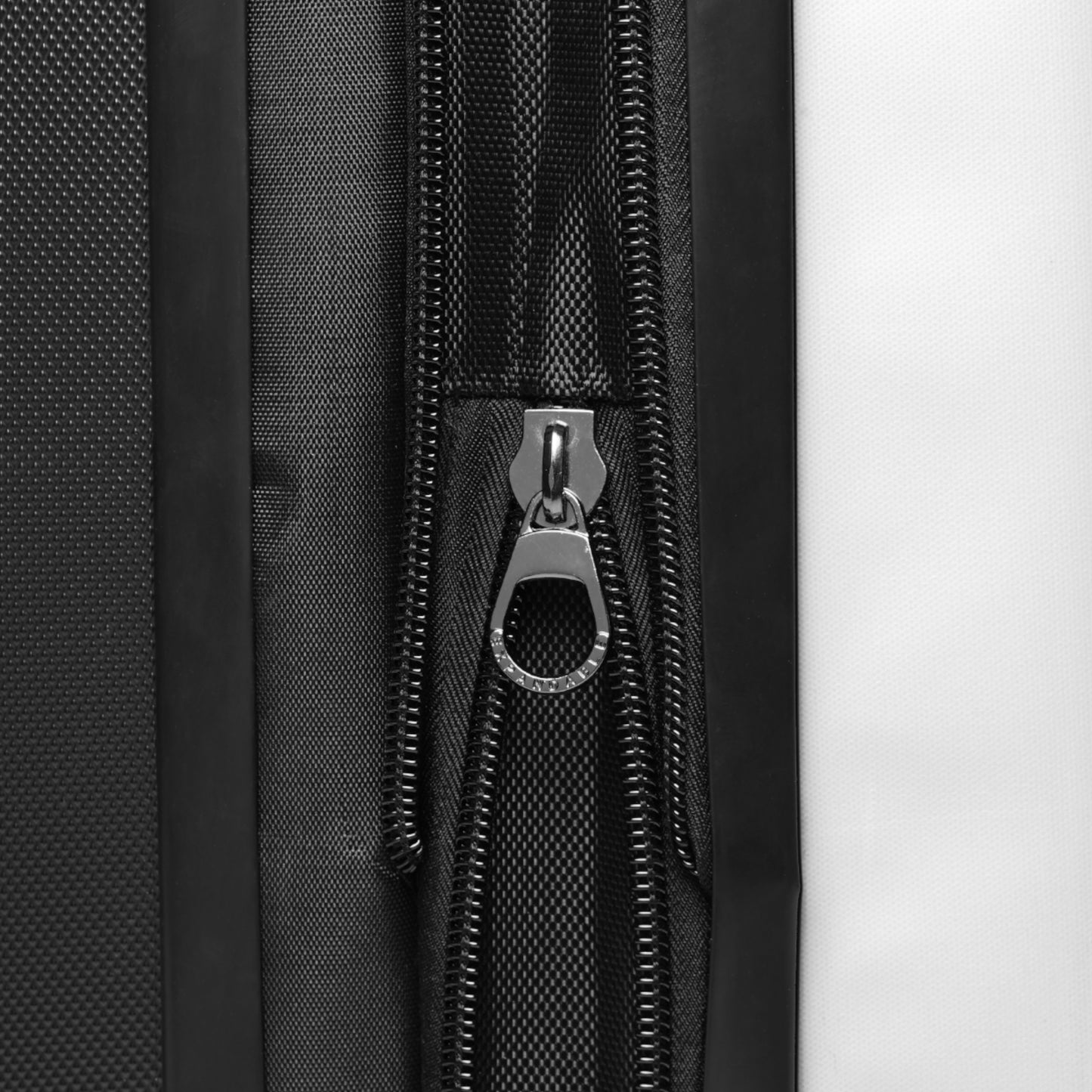 Black and White Vertical Stripes Suitcase | Hard Shell Carry-On Luggage