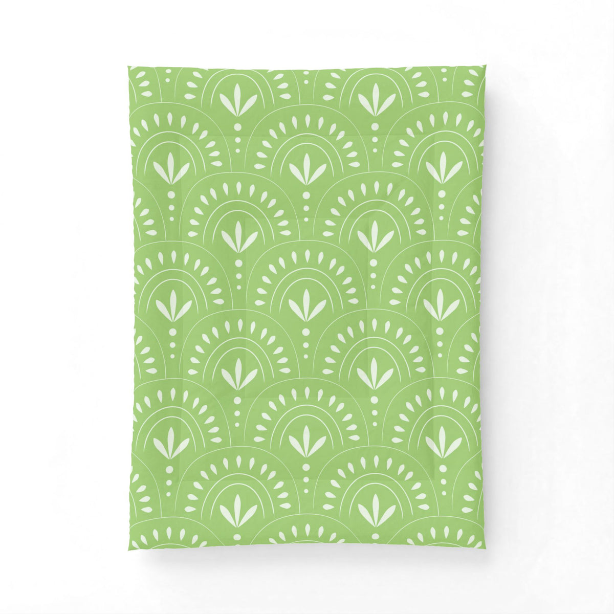 Green Boho Floral Pattern Comforter | Cotton Comforter