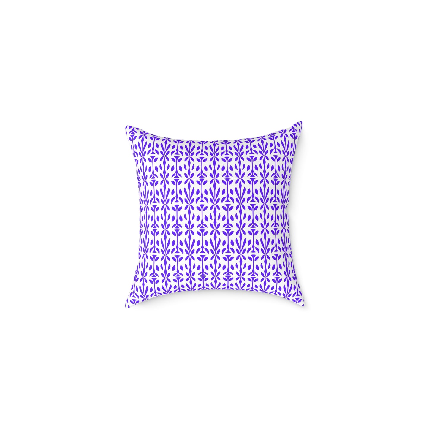 Purple Floral Tile Pattern Pillow | Geometric Boho Throw Pillow, Gift for Her, Decorative Throw Cushion, Boho Decor, Living Room Accent