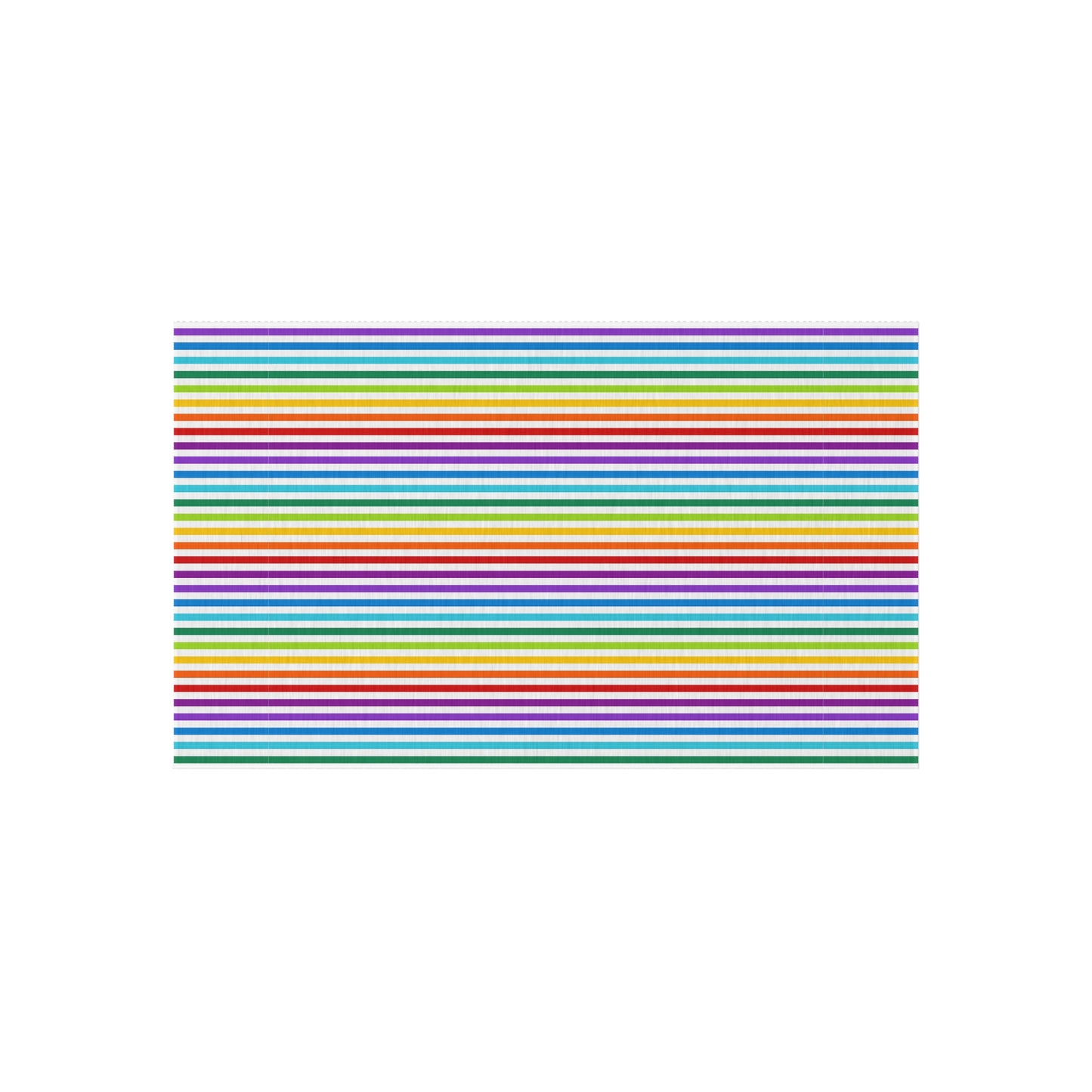 Rainbow Gay Pride Stripe Outdoor/Indoor Rug | Colorful Striped Patio Mat