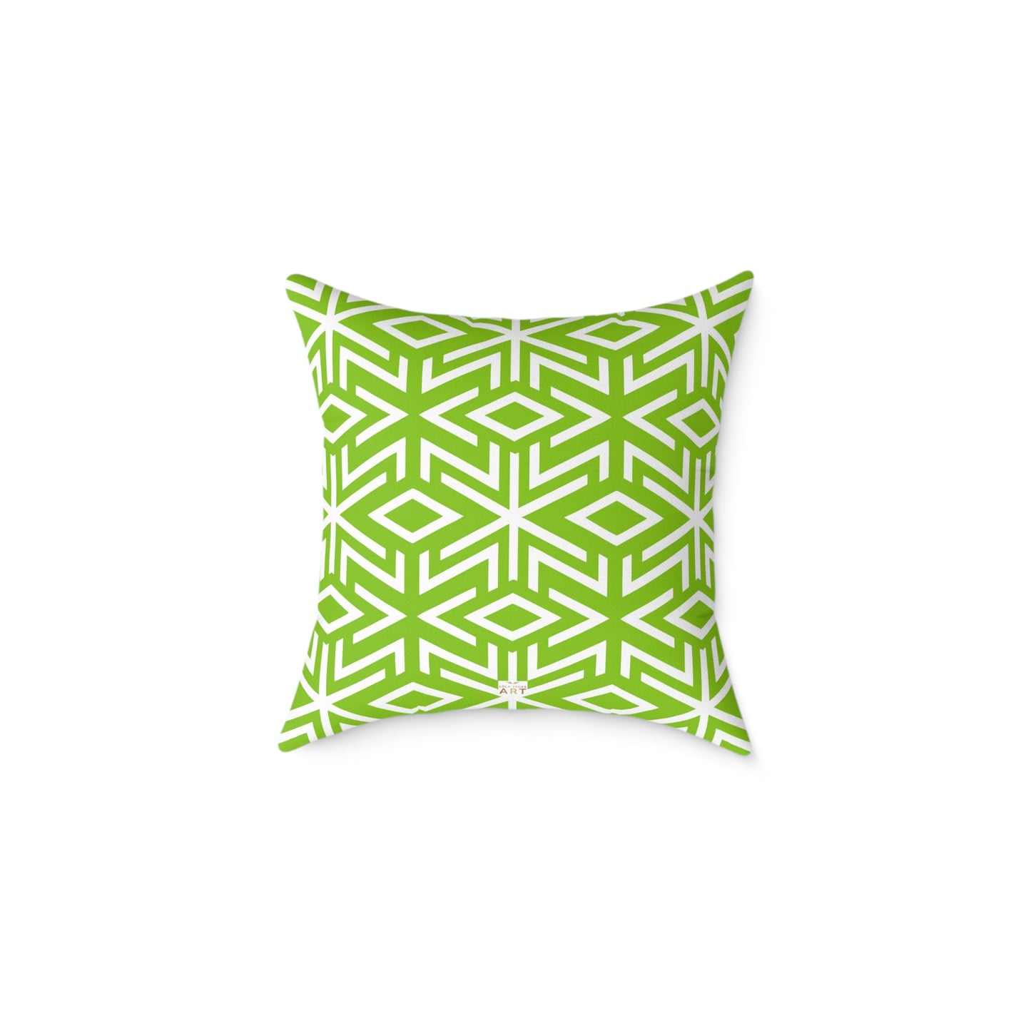 Green White Geometric Diamond Pattern Pillow | Square Throw Pillow,  Modern Home Decor, Couch Cushion, Gift for Homewarming, Stylish Accent Pillow