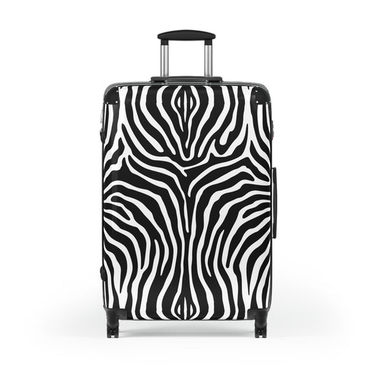 Zebra Stripe Pattern Suitcase | Rolling Luggage