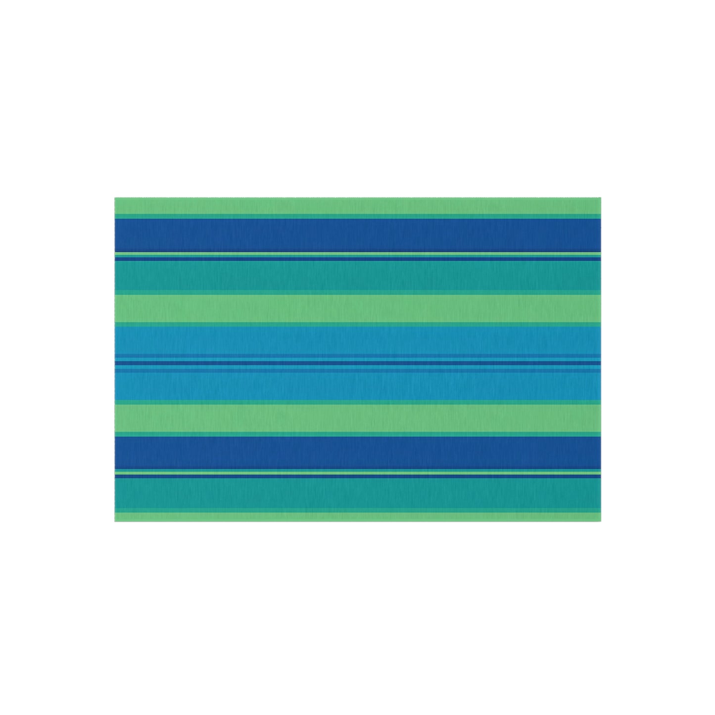 Blue Green Striped Outdoor Rug | Indoor Rug