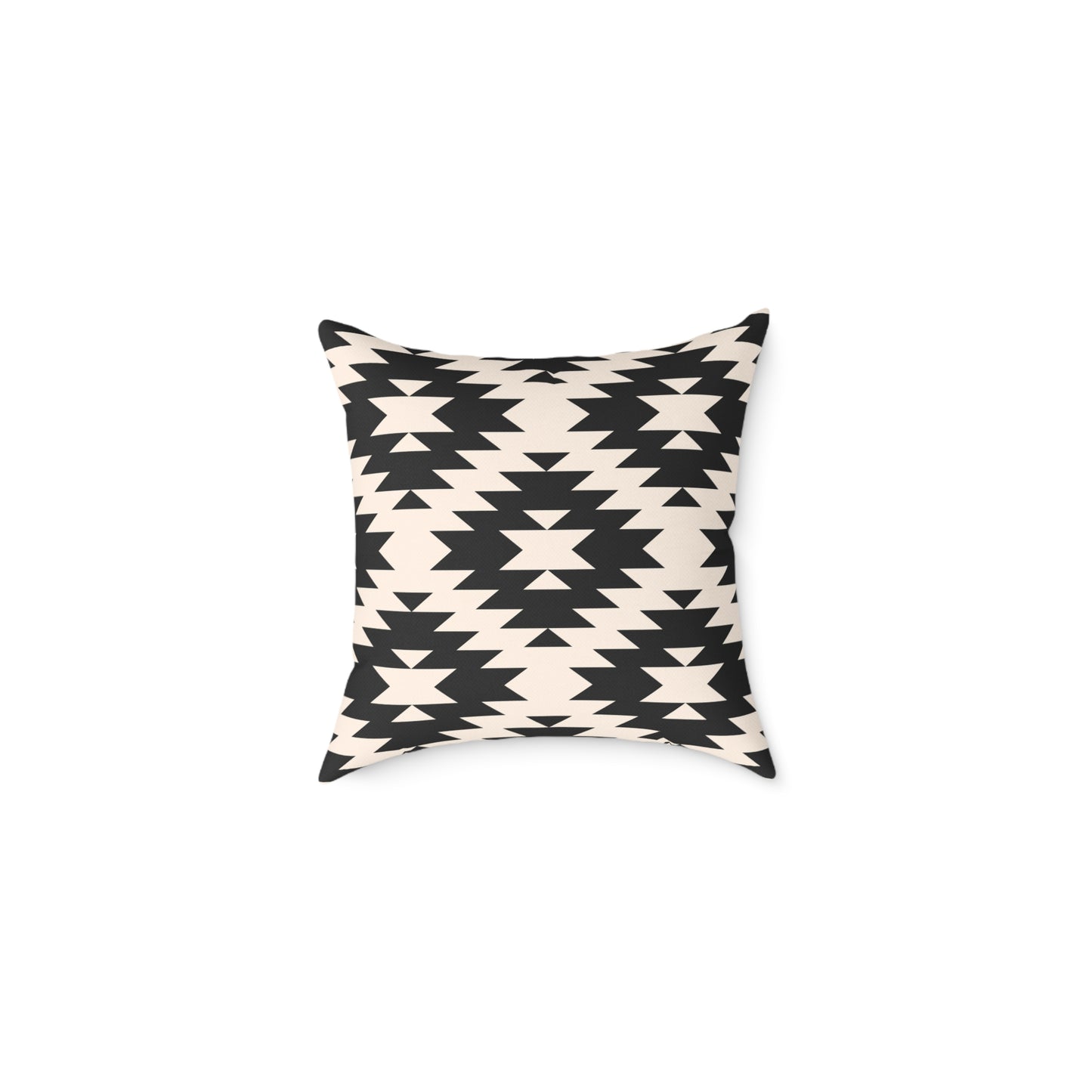 Southwestern Aztec Pattern Pillow | Black and Cream Geometric Throw