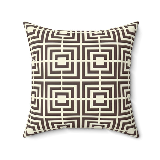 Geometric Pattern Pillow, Modern Home Decor, Square Cushion, Stylish Throw Pillow, Unique Gift for Couch or Bedroom, Trendy Accent