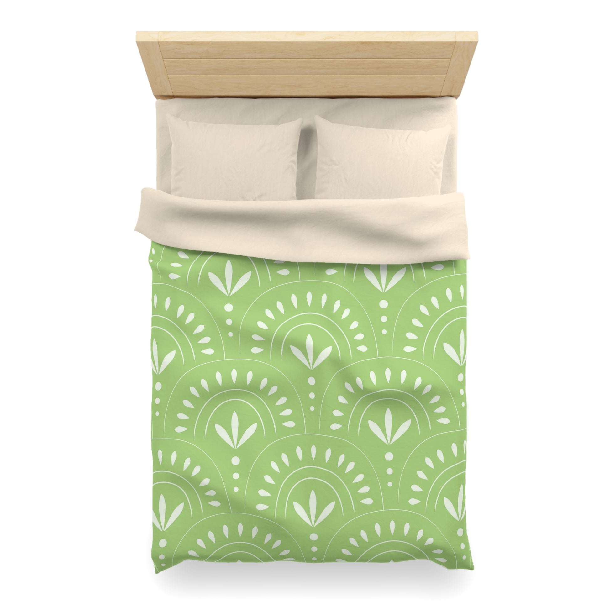 Botanical Pattern Microfiber Duvet Cover Set | Eco-Friendly Bedding for Cozy Bedrooms, Gift for Home Decor Lovers, Spring Refresh - LOLA VEGAS ART