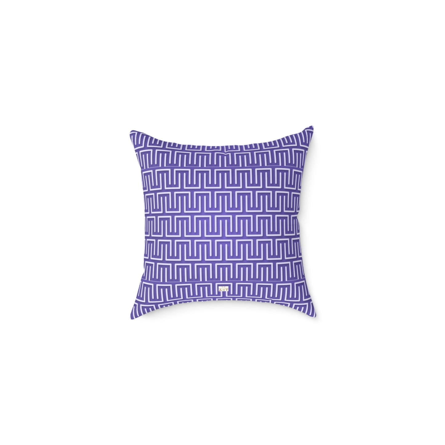 Geometric Maze Pattern Pillow | Purple Greek Key Throw Pillow