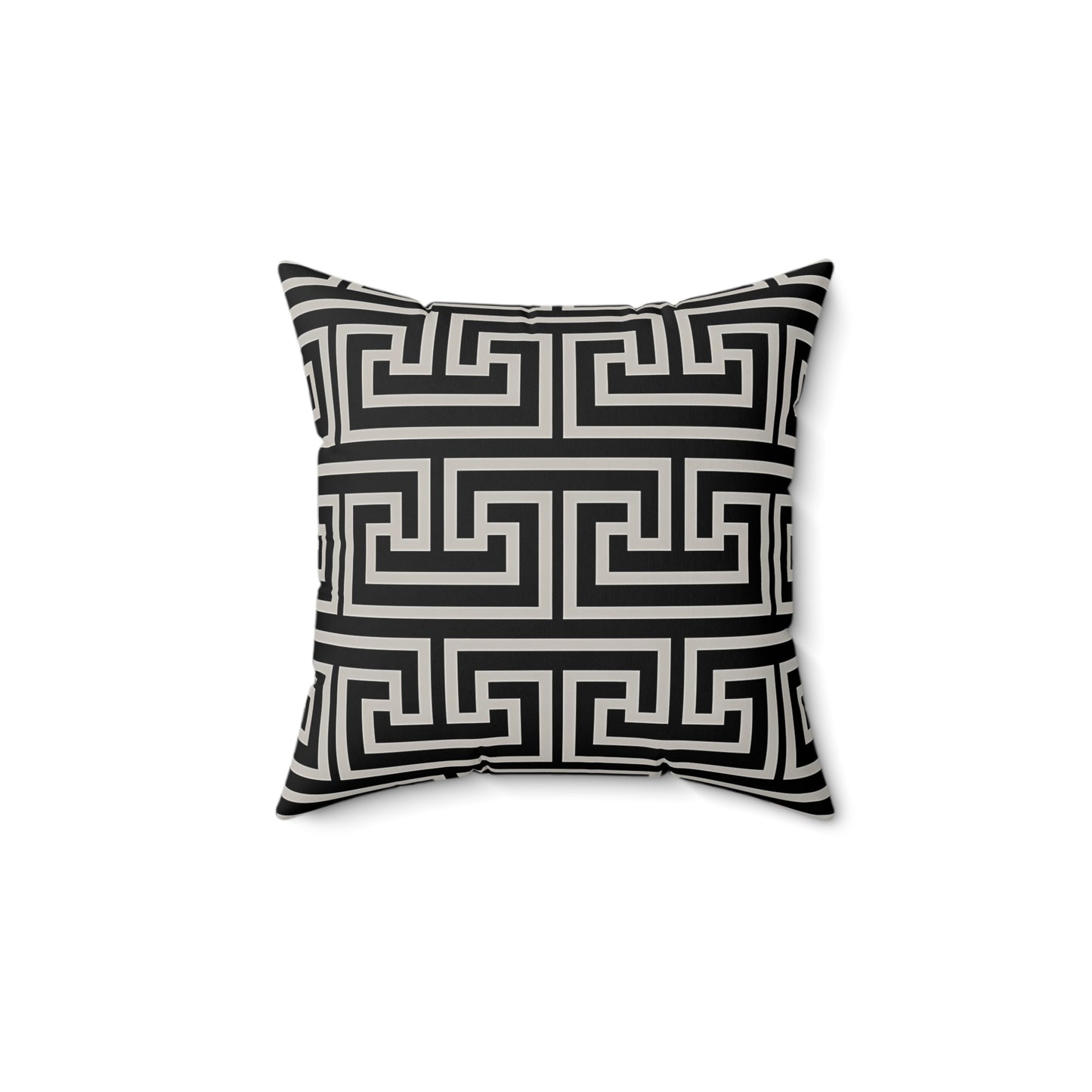 Chic Black Geometric Square Pillow, Modern Home Decor, Accent Cushion, Stylish Throw Pillow, Living Room Decor, Gifts for Him or Her