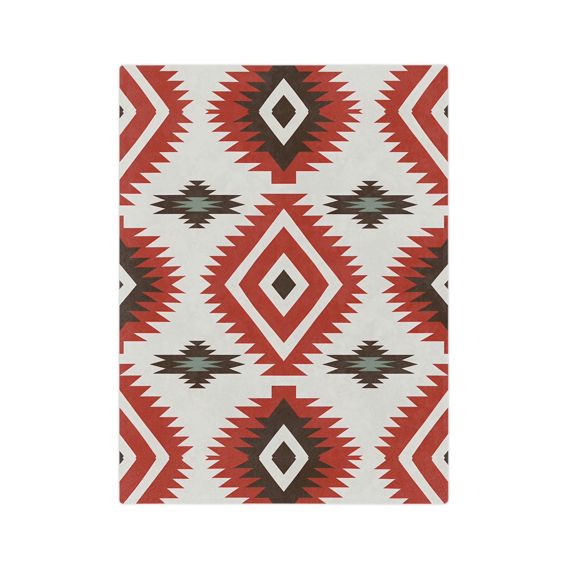 Southwestern Pattern Velveteen Microfiber Blanket, Cozy Throw for Home Decor, Cabin and Living Room, Gift for All Occasions, Warm and Soft - LOLA VEGAS ART