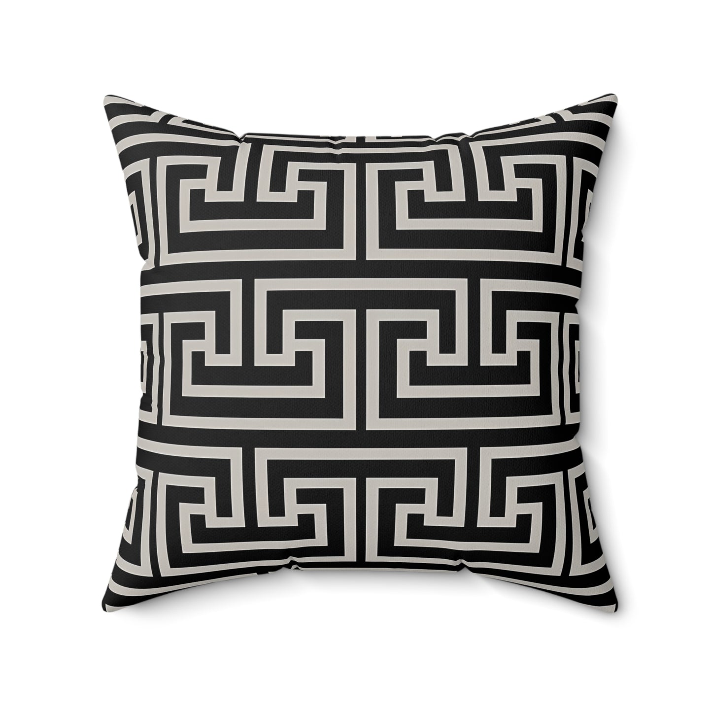 Chic Black Geometric Square Pillow, Modern Home Decor, Accent Cushion, Stylish Throw Pillow, Living Room Decor, Gifts for Him or Her