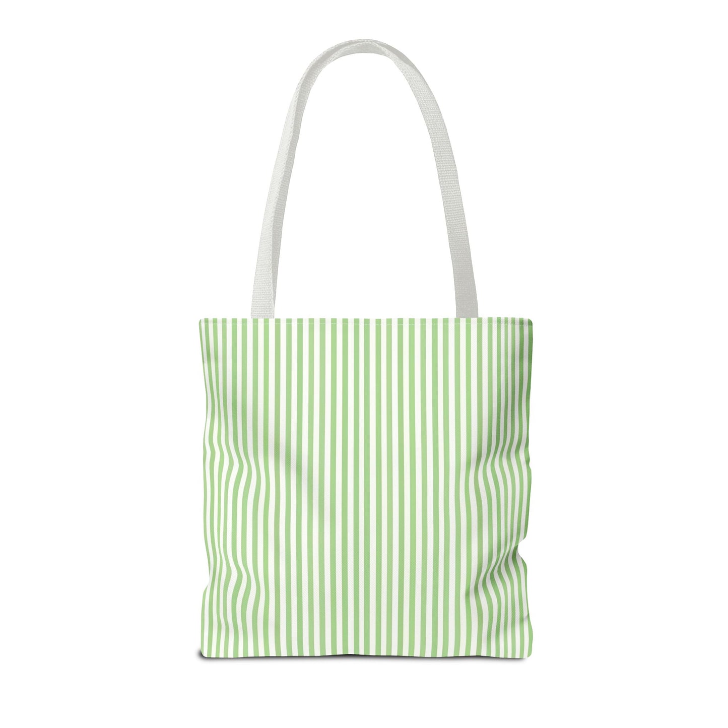 Green and White Chic Striped Tote Bag - Eco-Friendly, Lightweight, Shopping, Beach, Everyday Use, Gift for Her, Coastal Bag
